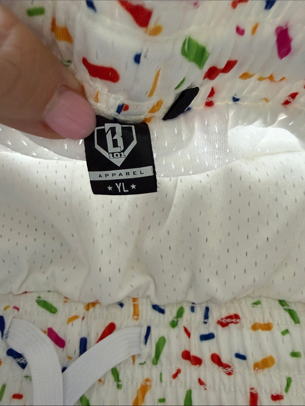 Baseball Lifestyle 101:  White Sprinkle & Ice Cream Cone Print Shorts - Picture 3 of 4